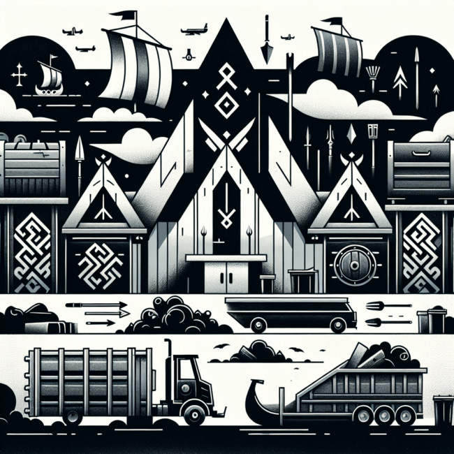 whats-the-difference-between-upcycling-and-recycling Illustration of a recycling bin and an upcycled wooden furniture piece highlighting waste management practices in Farrelly Pond District.