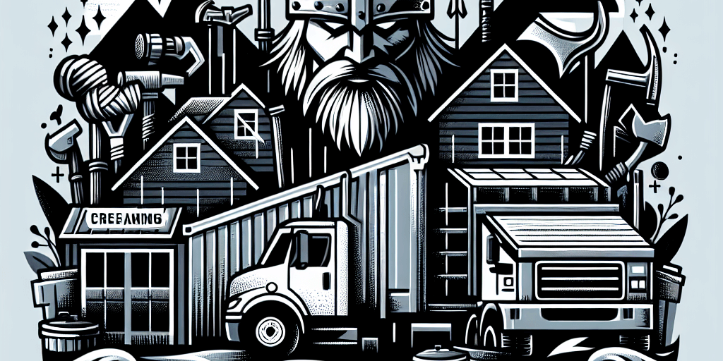 A house with various furniture pieces ready for removal, including sofas, tables, and chairs.