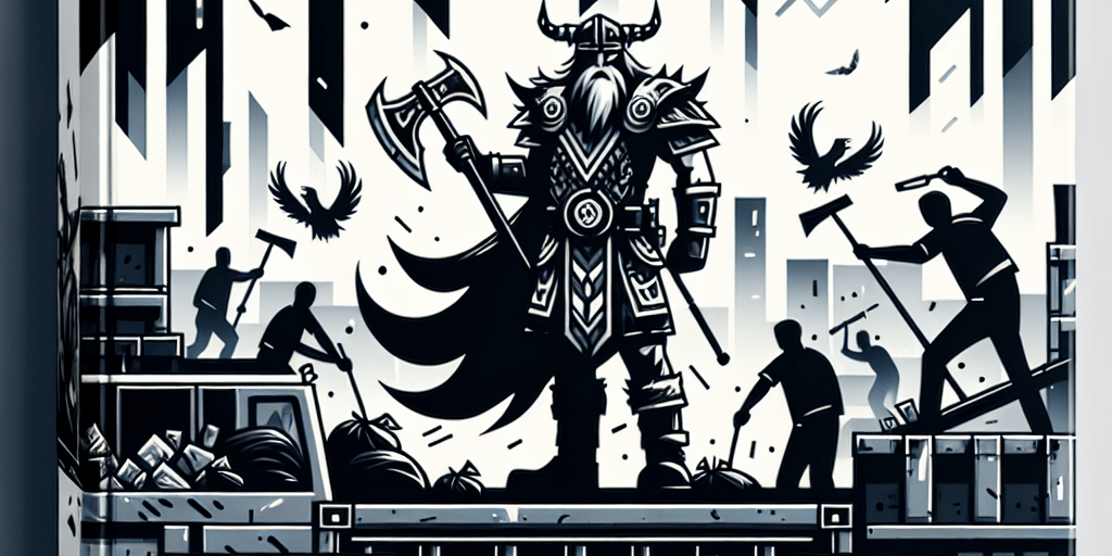 A neatly curated coin collection displayed alongside a cluttered garage filled with items, illustrating the difference between collecting and hoarding.