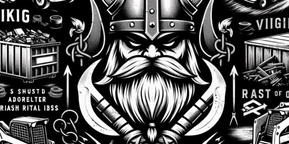 Viking warriors from Sons of Odin with a dumpster rental